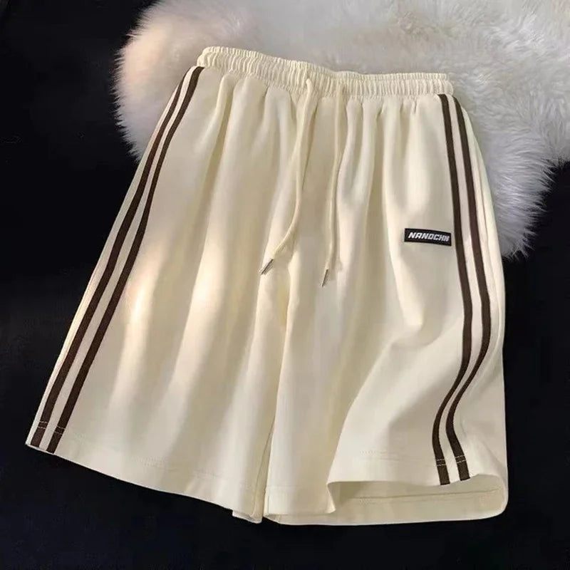 Summer Korean Strippped Loose Sport Shorts