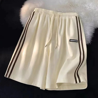 Summer Korean Strippped Loose Sport Shorts