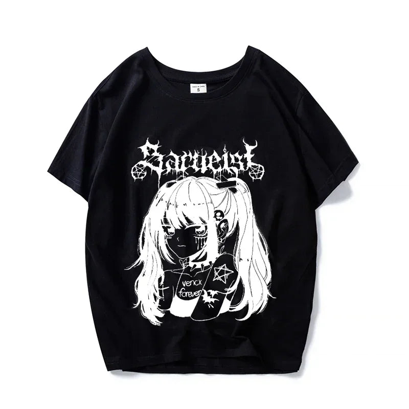 Loose Harajuku Punk Girl Oversized T-shirt