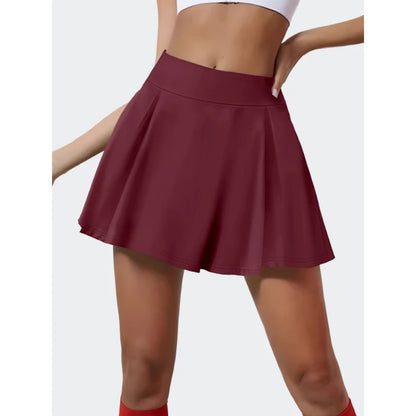 Women's Short Dresses Trendy Street Solid Colour Personality Skirt Simple Irregular Hem Design Skirt with Safety Shorts