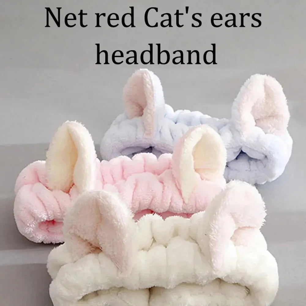 Soft Coral Cat Plush Headband