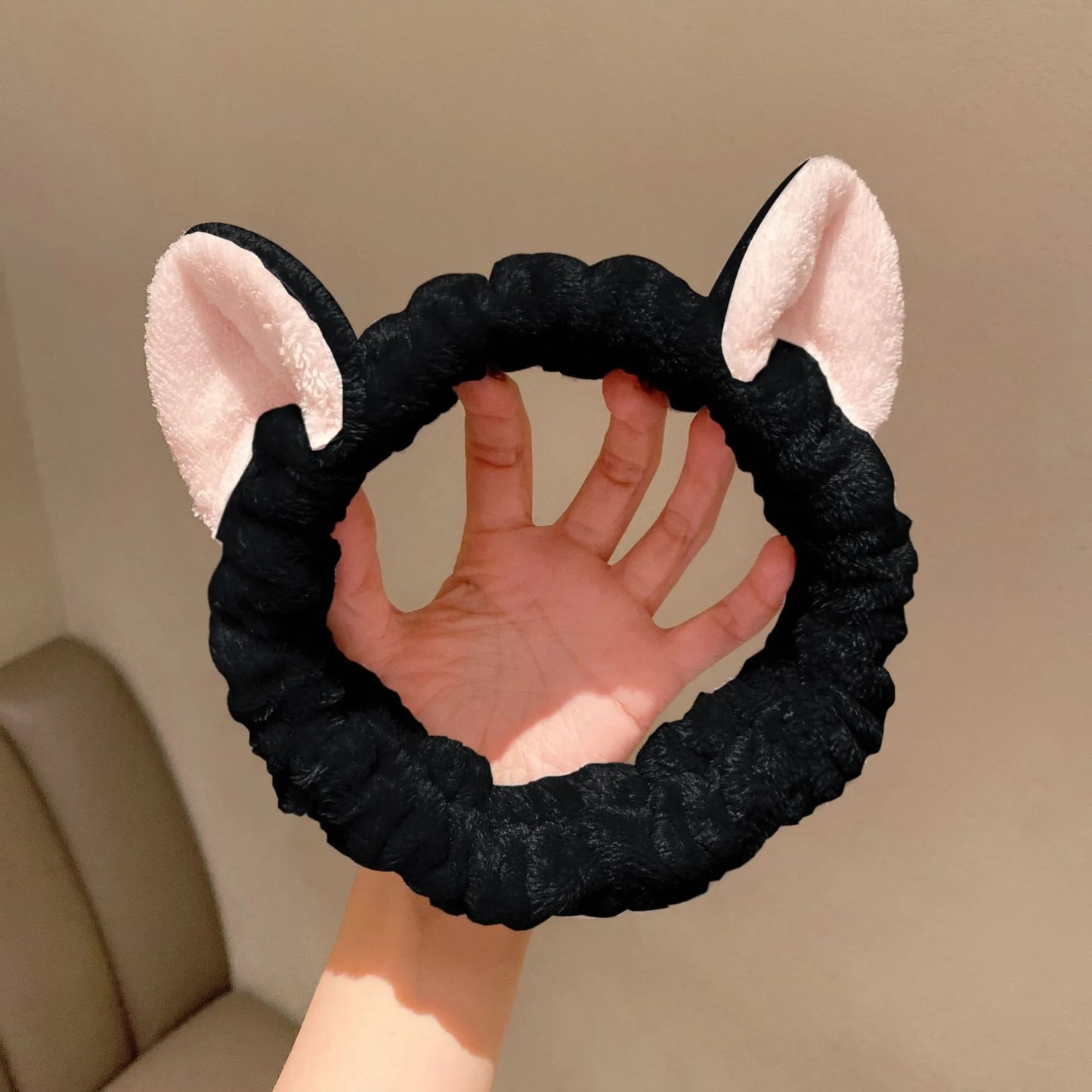 Soft Coral Cat Plush Headband