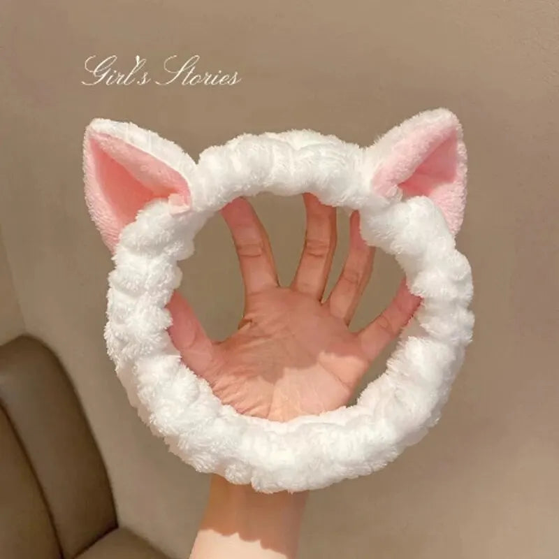 Soft Coral Cat Plush Headband