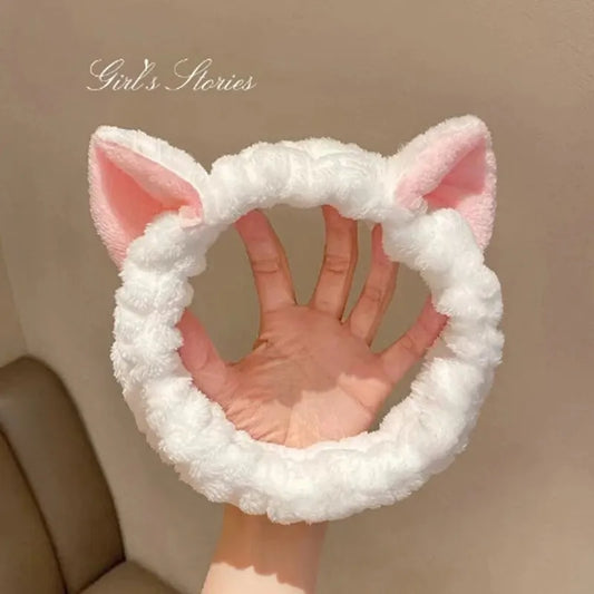 Soft Coral Cat Plush Headband
