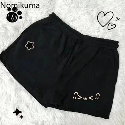 Cotton Cat Kawaii Printed Star Shorts