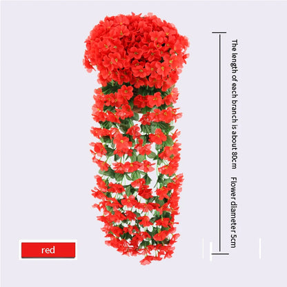 Multicolored Artificial Flower Hanging Orchid Wall Decoration