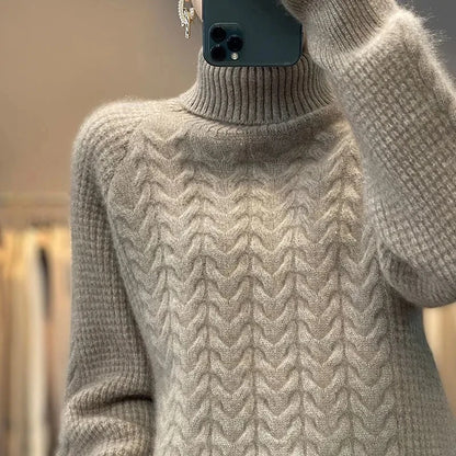 Fashion Cashmere Turtleneck Autumn Knitted Sweater