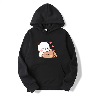 Cute Bear Printed Snuggly Bears Pullover Hoodie