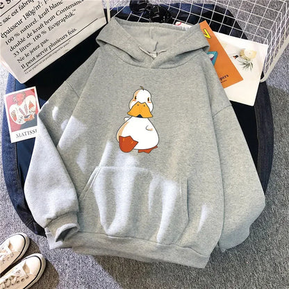 Cartoon Duckling Printed Hoodie Sport Wear