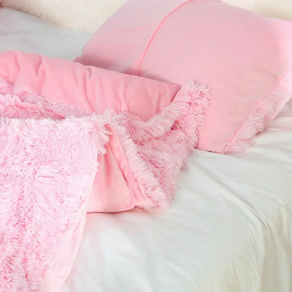 1pc Soft Fur Multi-Colored Pillow Covers