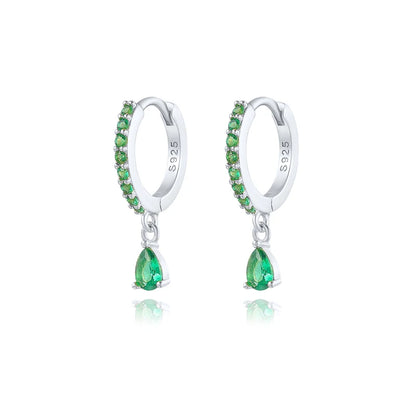 925 Sterling Colorful Multi-Styled/Color Small Round Drop Earrings