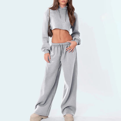 Fashion Comfy Solid Color Drawstring Women Joggers