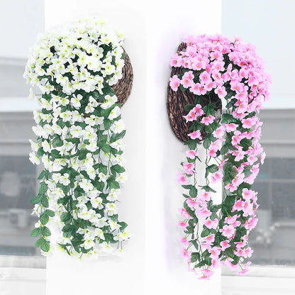 Multicolored Artificial Flower Hanging Orchid Wall Decoration
