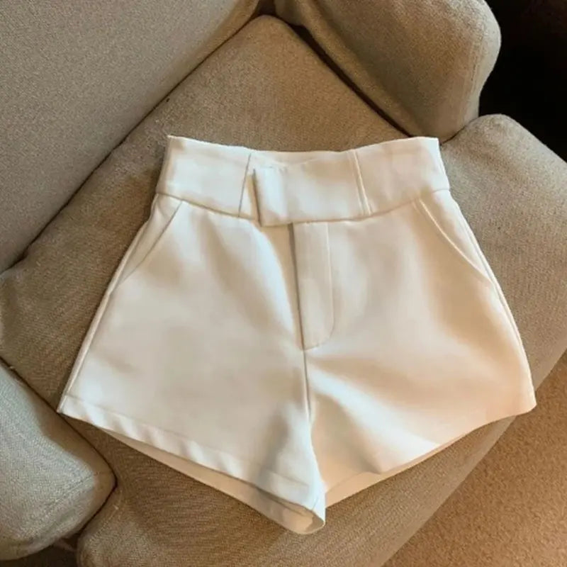 Simple Casual Straight High Waist Elegance Shorts
