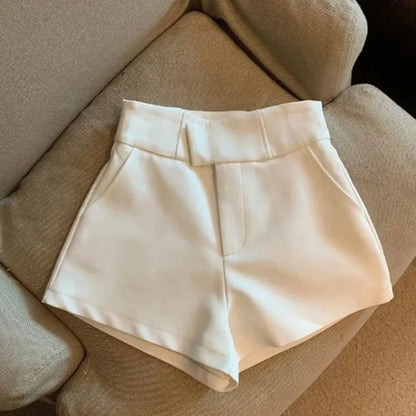 Simple Casual Straight High Waist Elegance Shorts