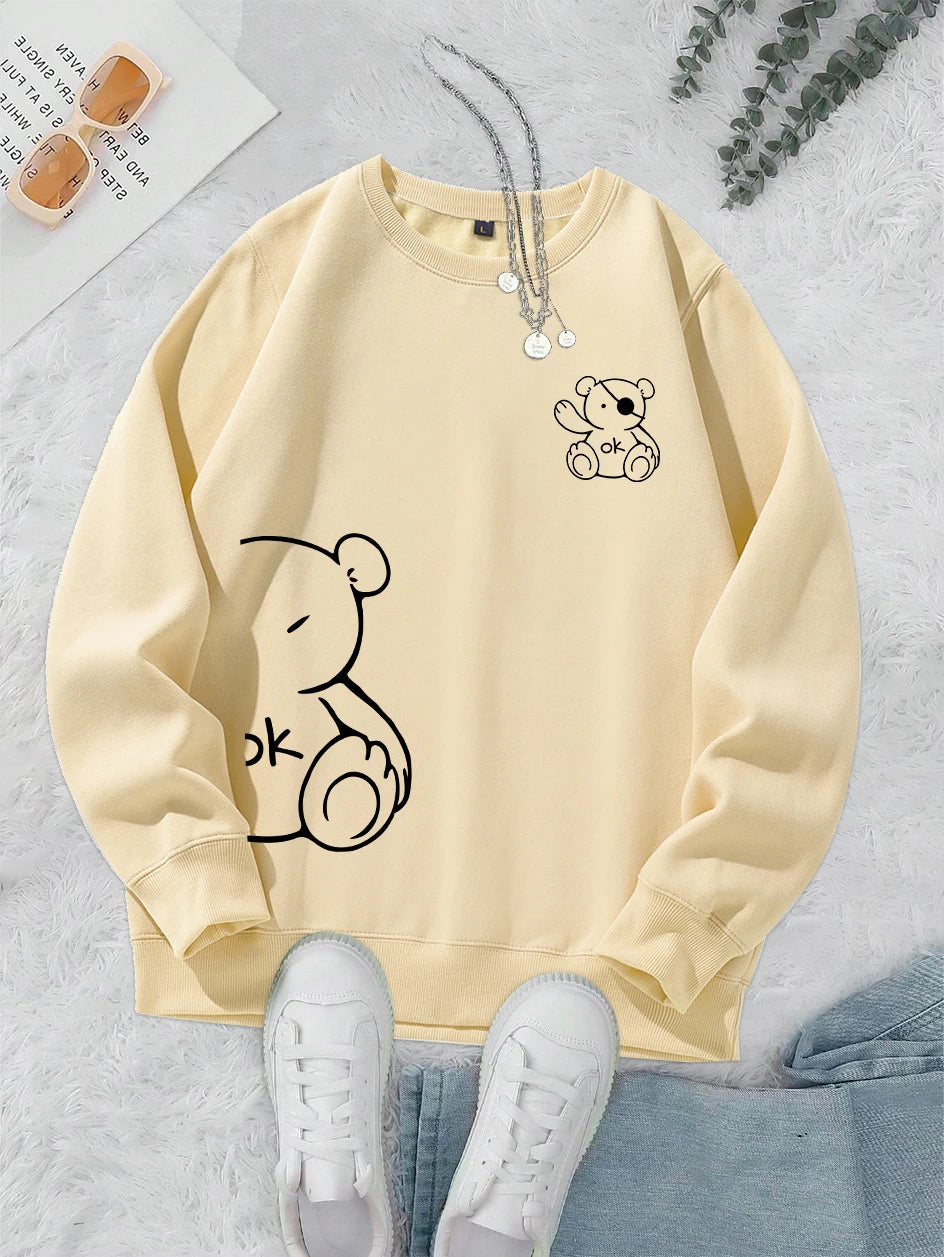 Kawaii Teddy Printed Sweatshirt