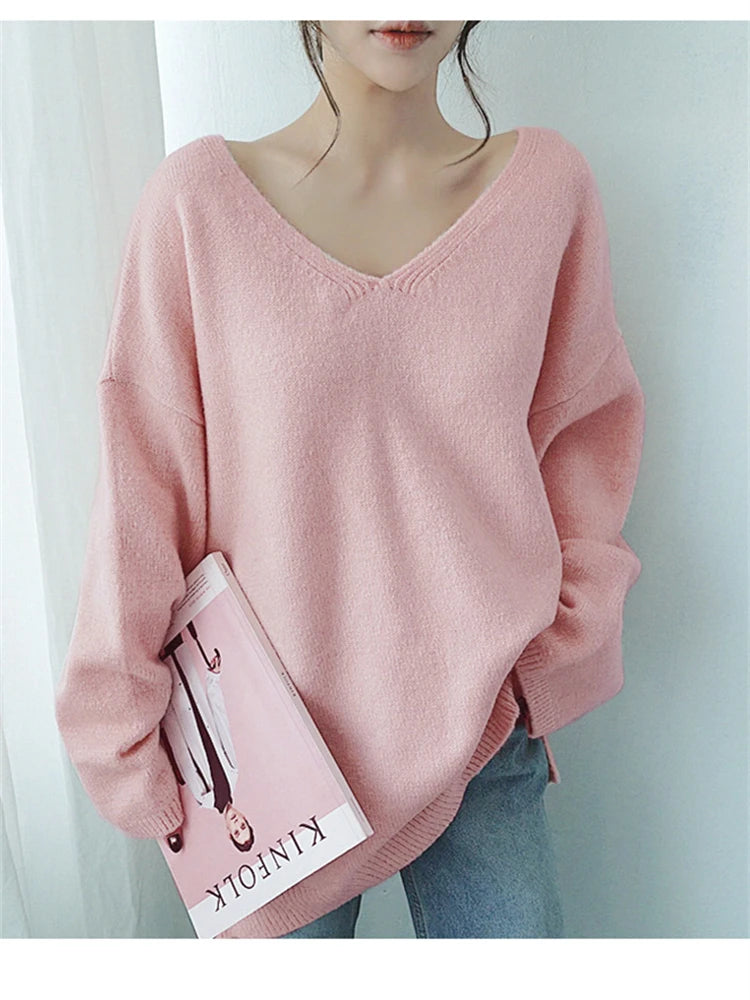 Knitted Winter Oversize Vintage Sweater Top