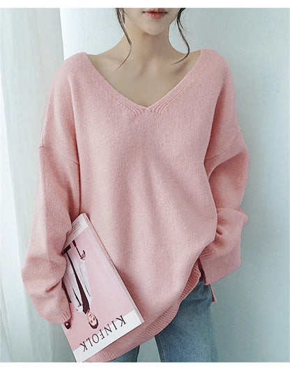 Knitted Winter Oversize Vintage Sweater Top