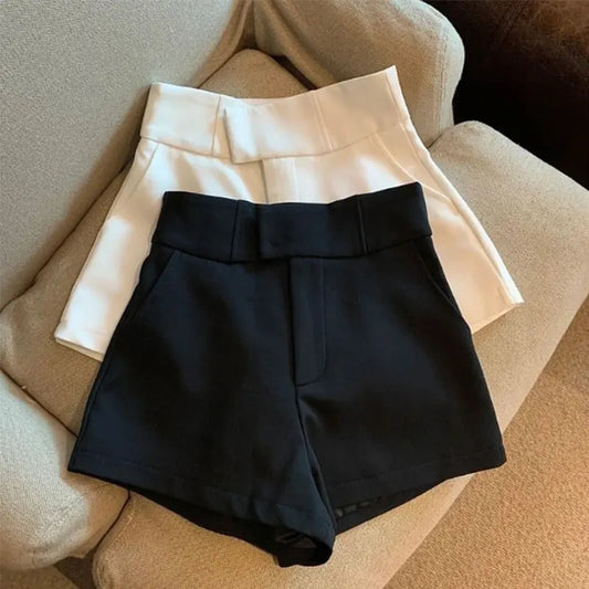 Simple Casual Straight High Waist Elegance Shorts