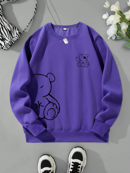 Kawaii Teddy Printed Sweatshirt