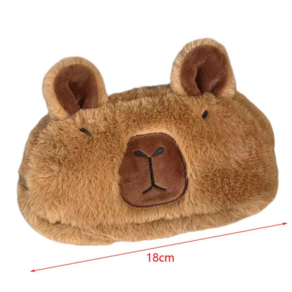 Plush Capybara Animal Cartoon Pencil Storage Bag